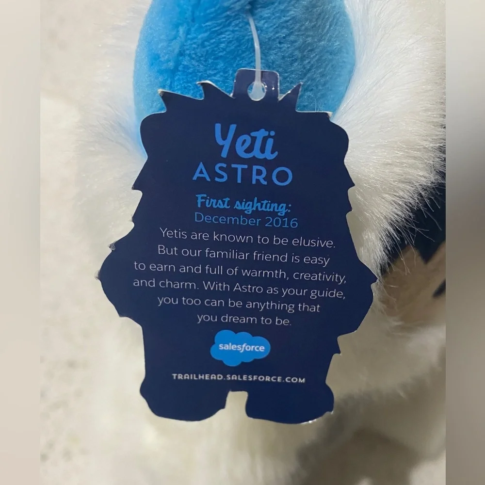 ✨2/$25✨Salesforce Astro Yeti Plush BNWT 🧸☁️❄️ - Picture 3 of 5